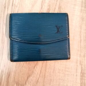 Louis Vuitton Epi Porte Monnaie Simple Coin Case Coin Purse Blue